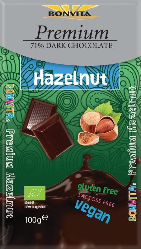 Dark Chocolate With Hazelnuts BIO 100g