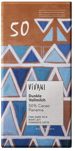 Dark Milk Chocolate 50% Organic Cocoa 80g