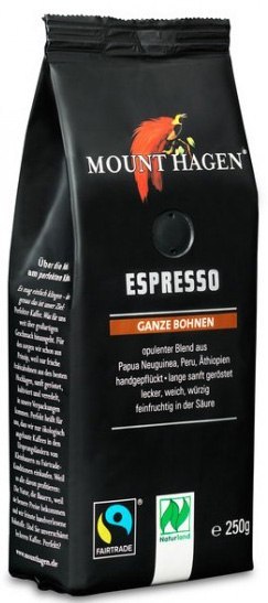 Espresso Fair Trade Organic Coffee Beans 250g