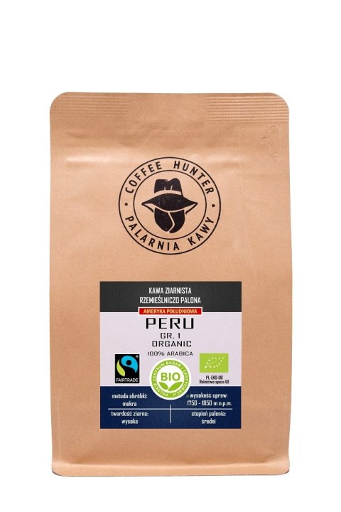 Arabica Peru Fair Trade Organic Coffee Beans 250g